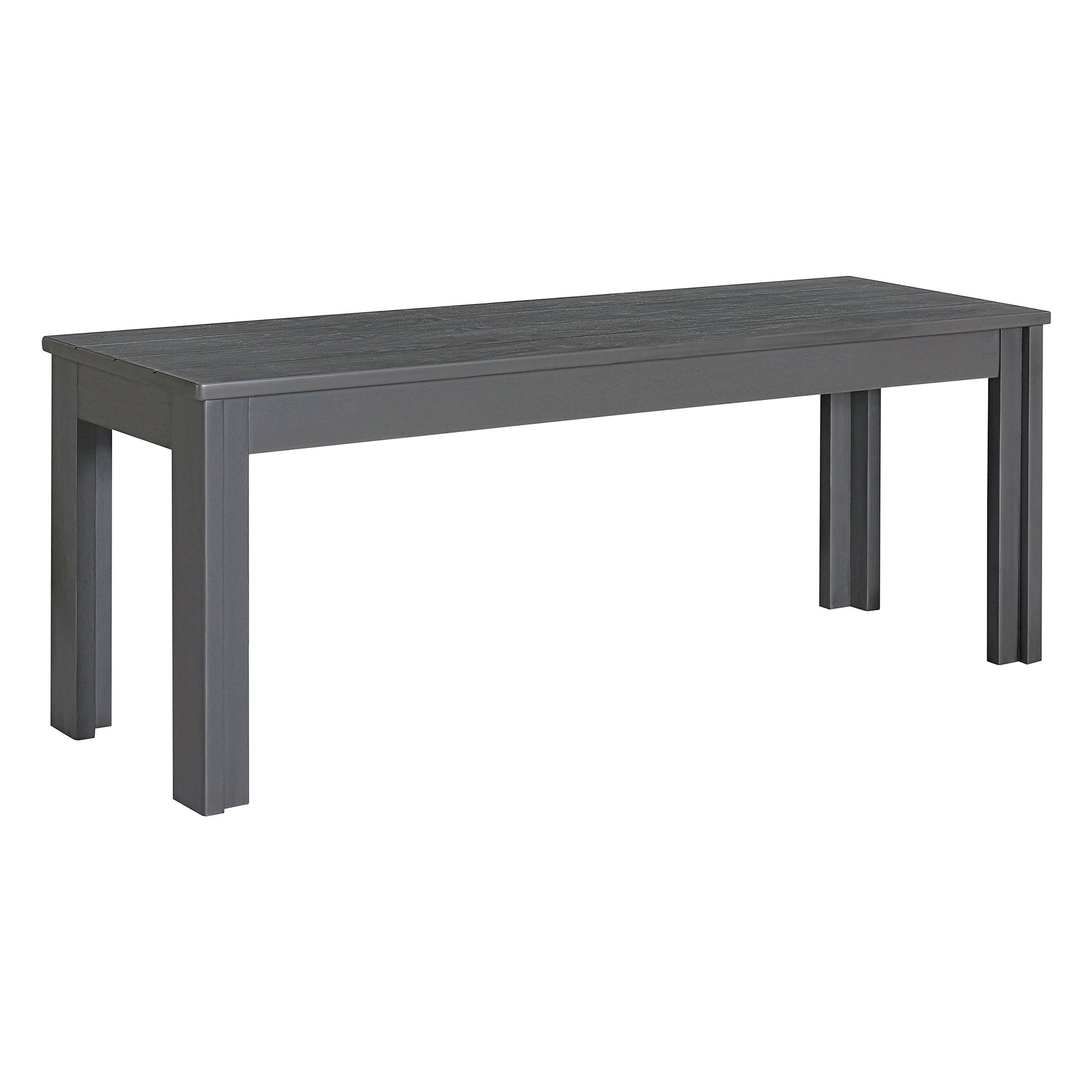 3 Piece Retro Dining Set, Rectangular Trestle Table And 2 Wood Benches For 4 People For Dining Room And Kitchen Grey Grey Solid Wood Mdf