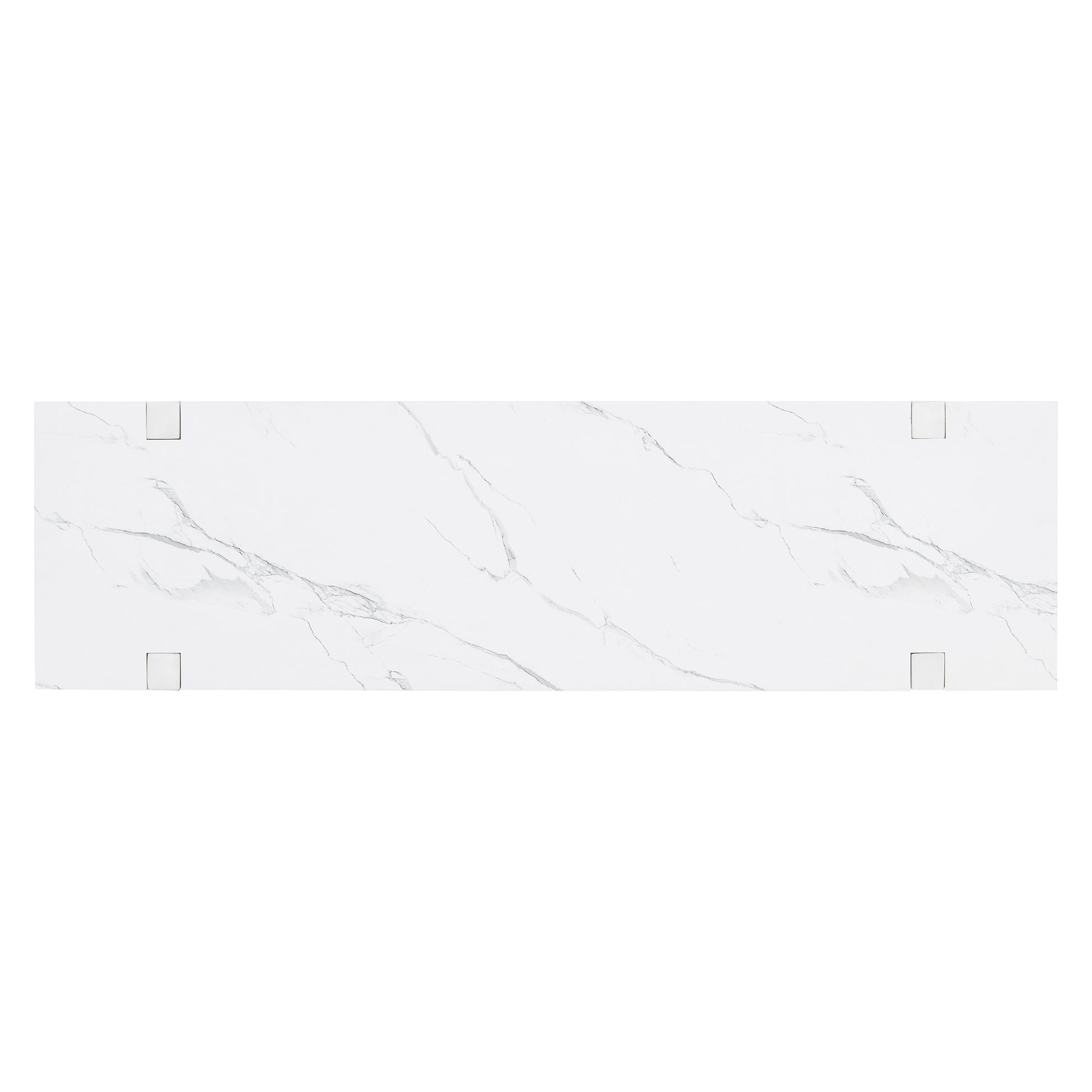 Retro Elegant Console Table With Marble Effect Top And Versatile Storage Solutions For Entryway And Living Room Antique White Antique White Solid Wood Mdf