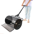 Compost Spreader Peat Moss Spreader With Upgrade T Shaped Handle For Planting Seeding Durable Lightweight Metal Mesh Spreader For Lawn Garden Care Manure Spreaders Black Black Iron