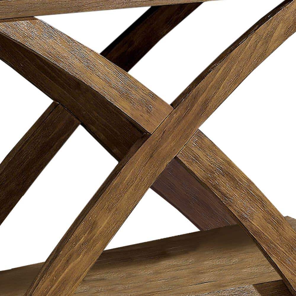 Transitional 1Pc Sofa Table Occasional Tables Plank Style Top Antique Light Oak Open Bottom Shelf Light Oak Primary Living Space Antique,Contemporary,Modern,Rustic,Transitional Rubberwood Open Storage Rectangular Console Tables Solid Wood