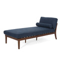 Chaise Lounge Navy Blue Fabric