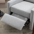 Wood Framed Upholstered Recliner Chair Adjustable Home Theater Seating With Thick Seat Cushion And Backrest Modern Living Room Recliners, Gray Old Sku:Pp289527Aae Gray Linen