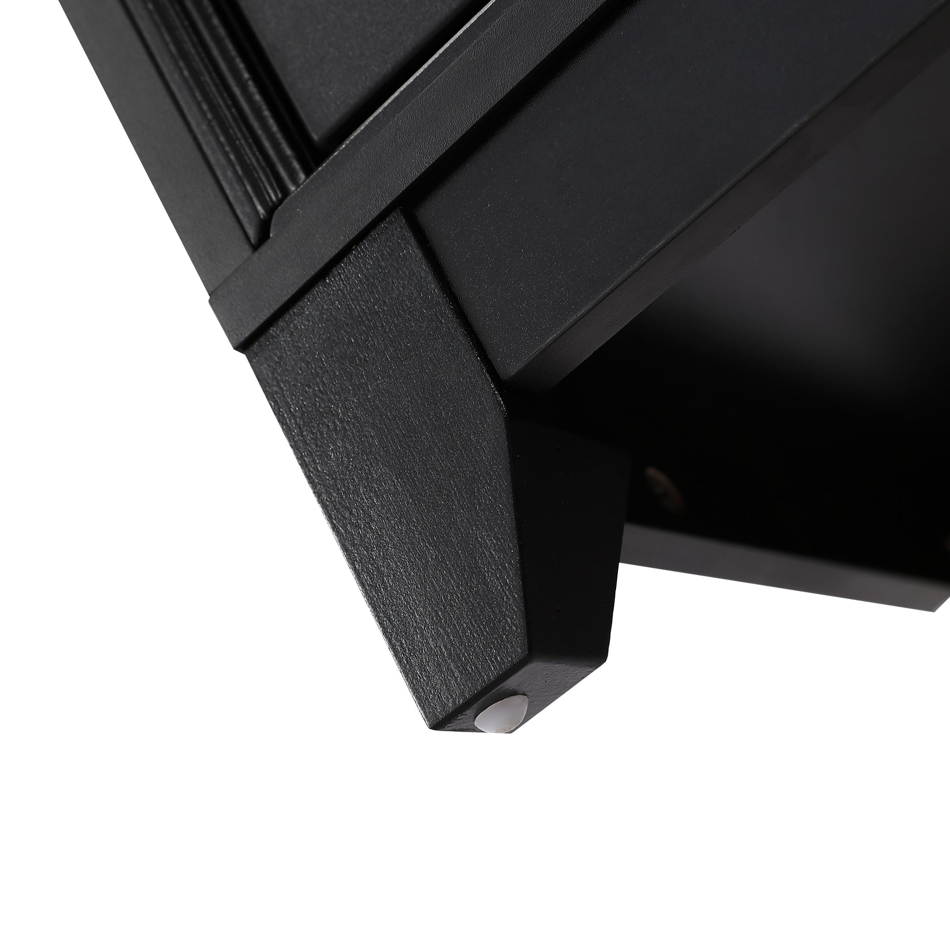 Tv Stand For Tvs Up To 65 Inches, Modern Entertainment Center Media Console Cabinet With 2 Spacious Storage Space, Solid Wood Legs For Living Room Black 50 59 Inches Particle Board Mdf