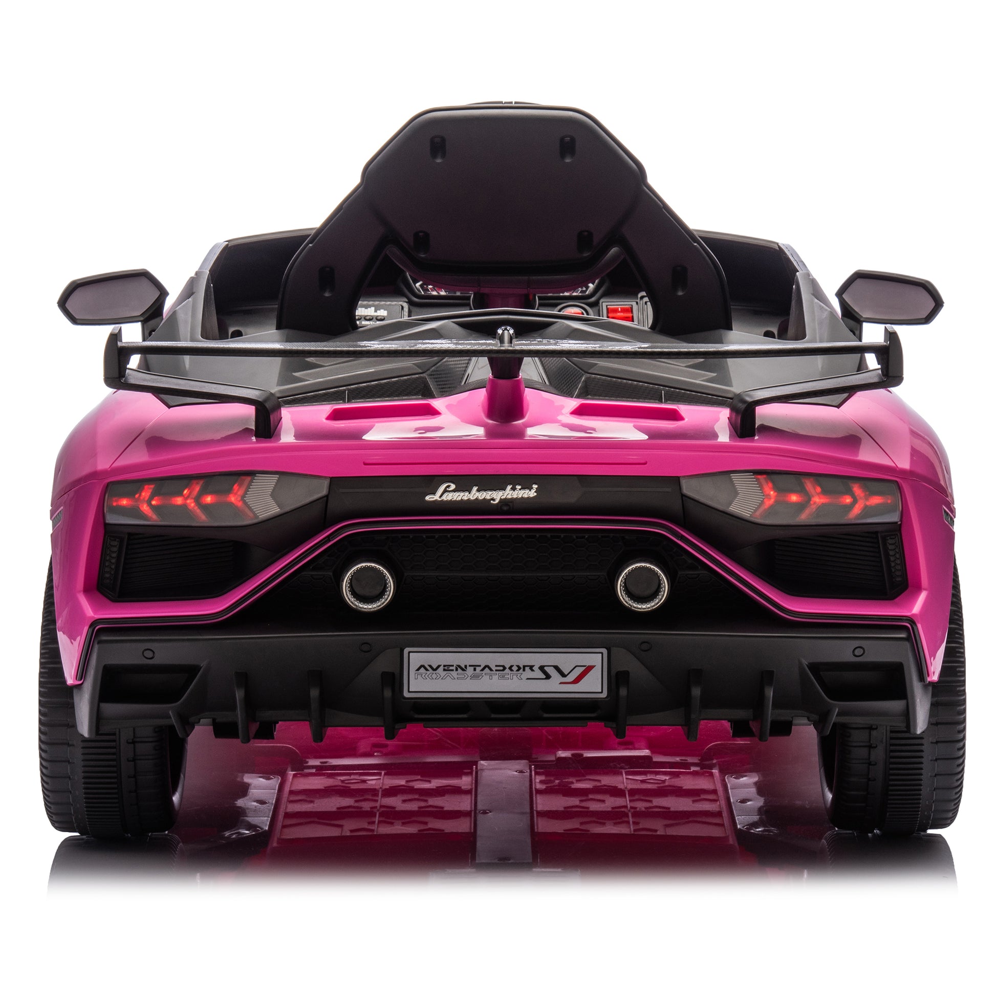 12V Kids Ride On Car W Parents Remote Control,Licensed Lamborghini Aventador Xago,Hydraulic Pressure Door,Slow Start,Early Education,Bluetooth,Adjustable Volume,Mp3,Usb,Led Lights For Kids Aged 2 4. Pink 50 99 Lbs Polypropylene