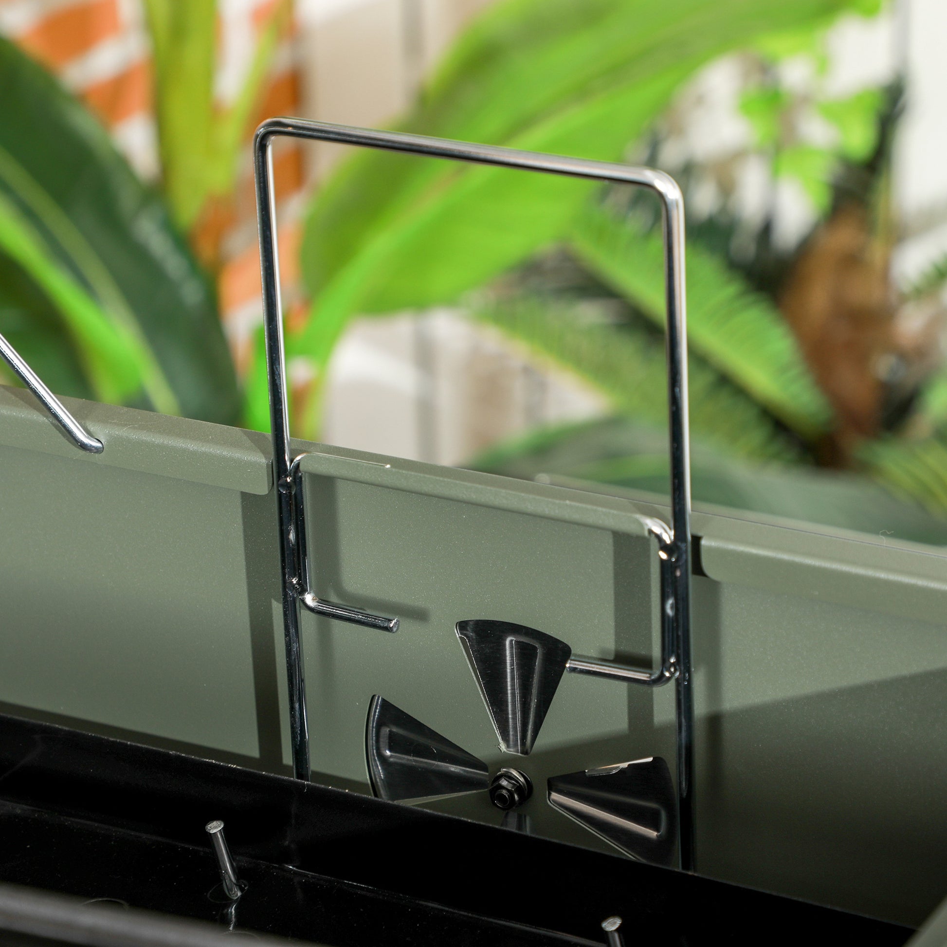 Outsunny Charcoal Bbq Grill With 235 Sq.In. Cooking Area, Tabletop Outdoor Barbecue With Ash Catcher And Built In Thermometer For Patio, Backyard, Camping, Picnic, Dark Green Green Steel