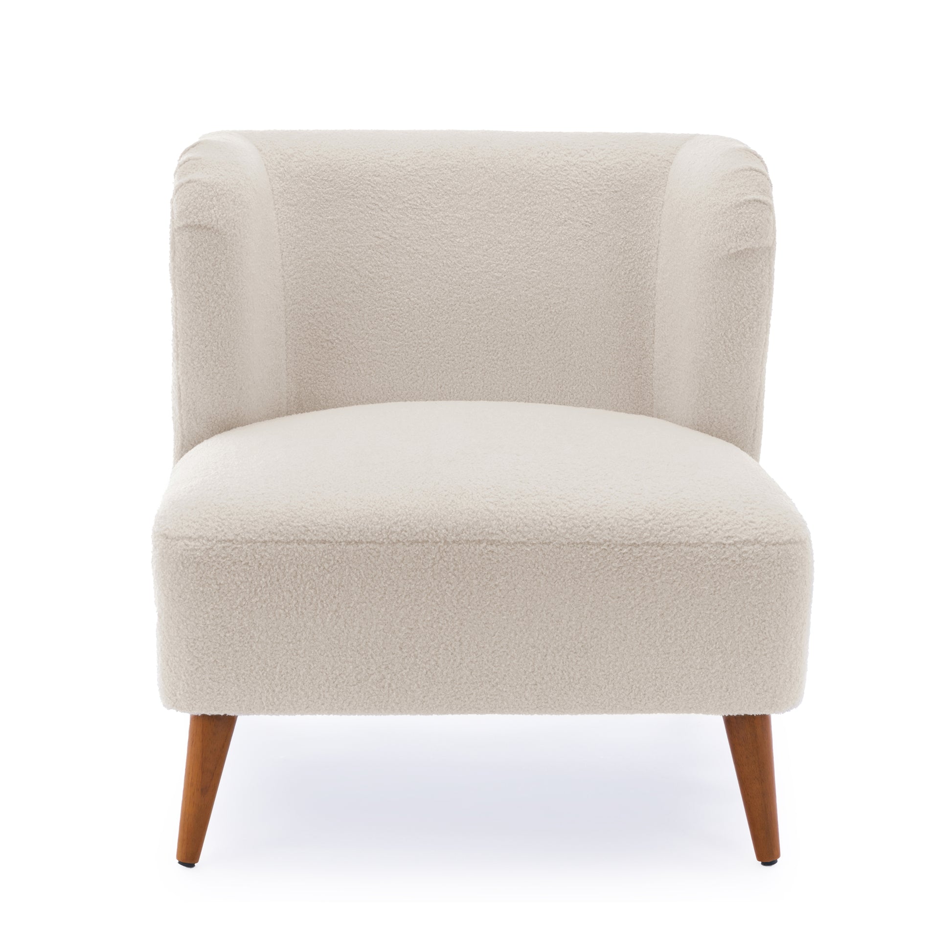 Veda Boucle Accent Chair Milky White White Foam Boucle
