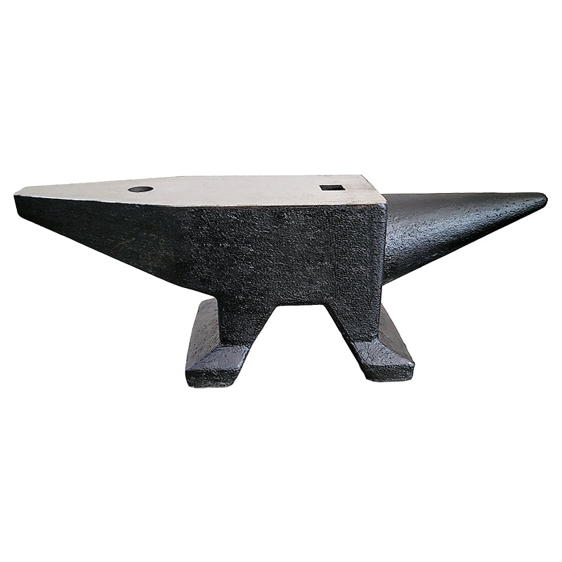 66Lbs Cast Steel Anvil, High Hardness Rugged Round Horn Anvil Blacksmith, Large Countertop And Stable Base, With Round And Square Hole, Metalsmith Tool For Bending And Shaping Black Carbon Steel