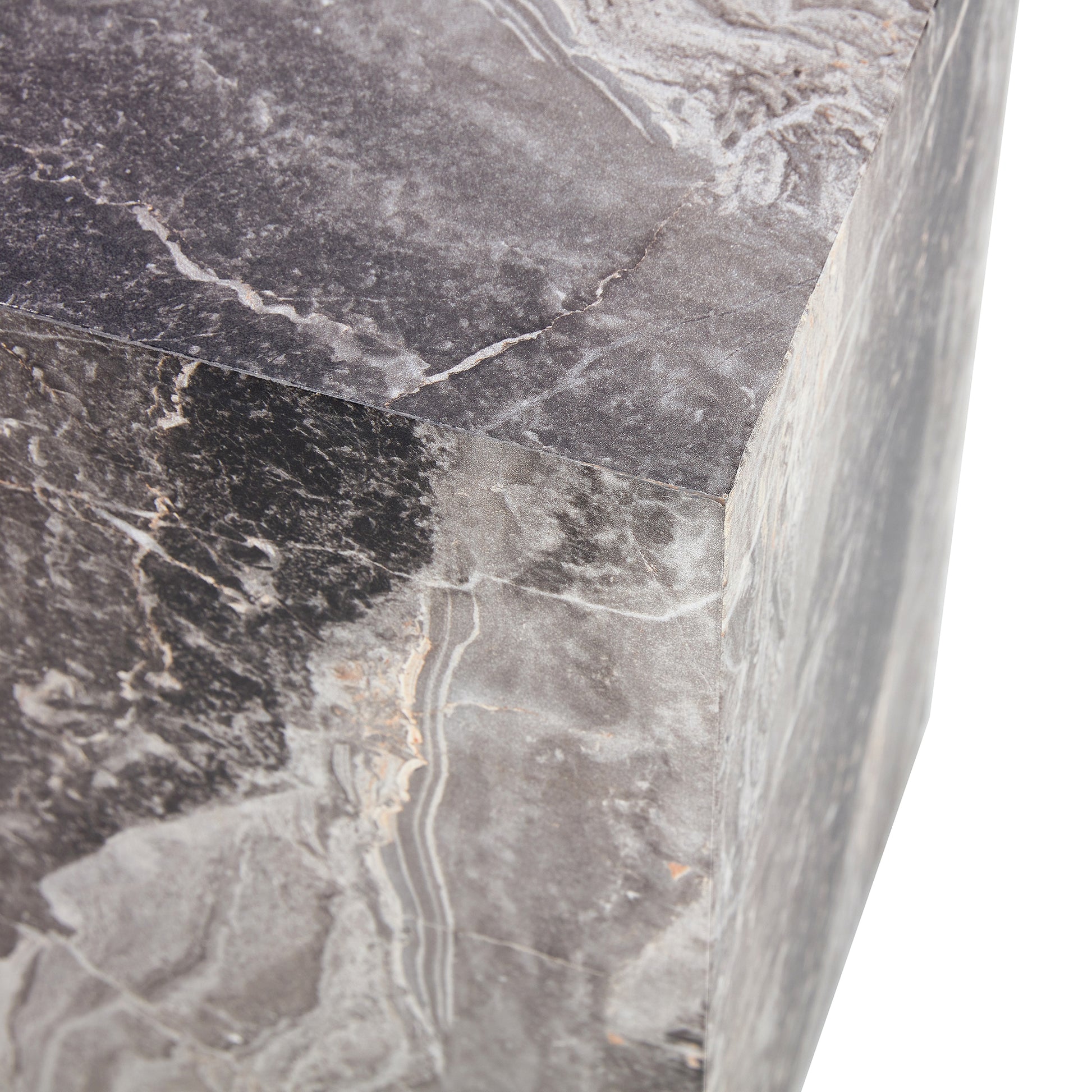 Elevate Your Living Space With This Modern Mdf Coffee Table, Which Showcases Gray Textured Patterns. It Is Characterized By Stylish Design. Grey Mdf