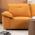 2239O Orange Fabric, Pillowcase Can Be Removed For Cleaning, Backrest Can Also Be Removed, Convenient And Easy To Care,Can Put The Living Room, Bedroom Orange Fabric 3 Seat
