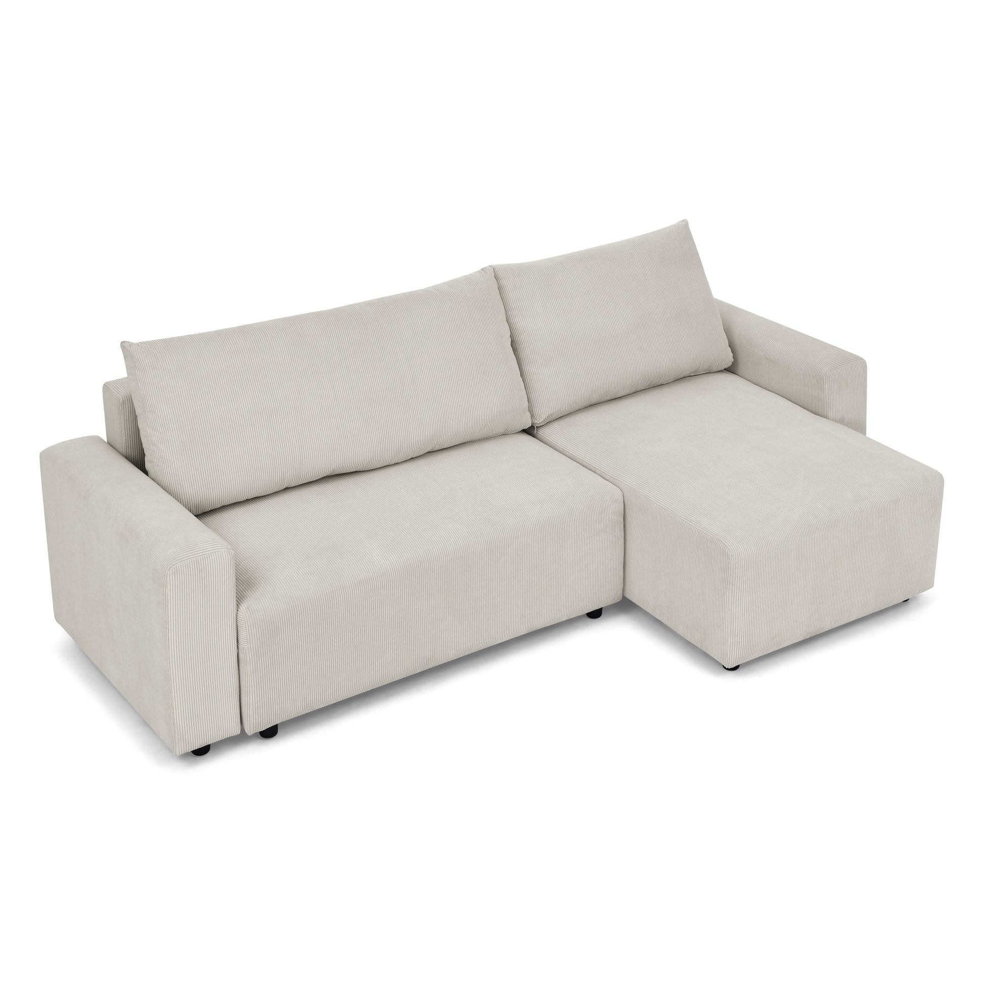 Modular Corduroy Upholstered 3 Seater Sofa Bed With Storage For Home Apartment Office Living Room, Free Combination, L Shapedbeige Beige Wood Primary Living Space Medium Soft Pillow Back Eucalyptus Square Arms Foam Corduroy 3 Seat