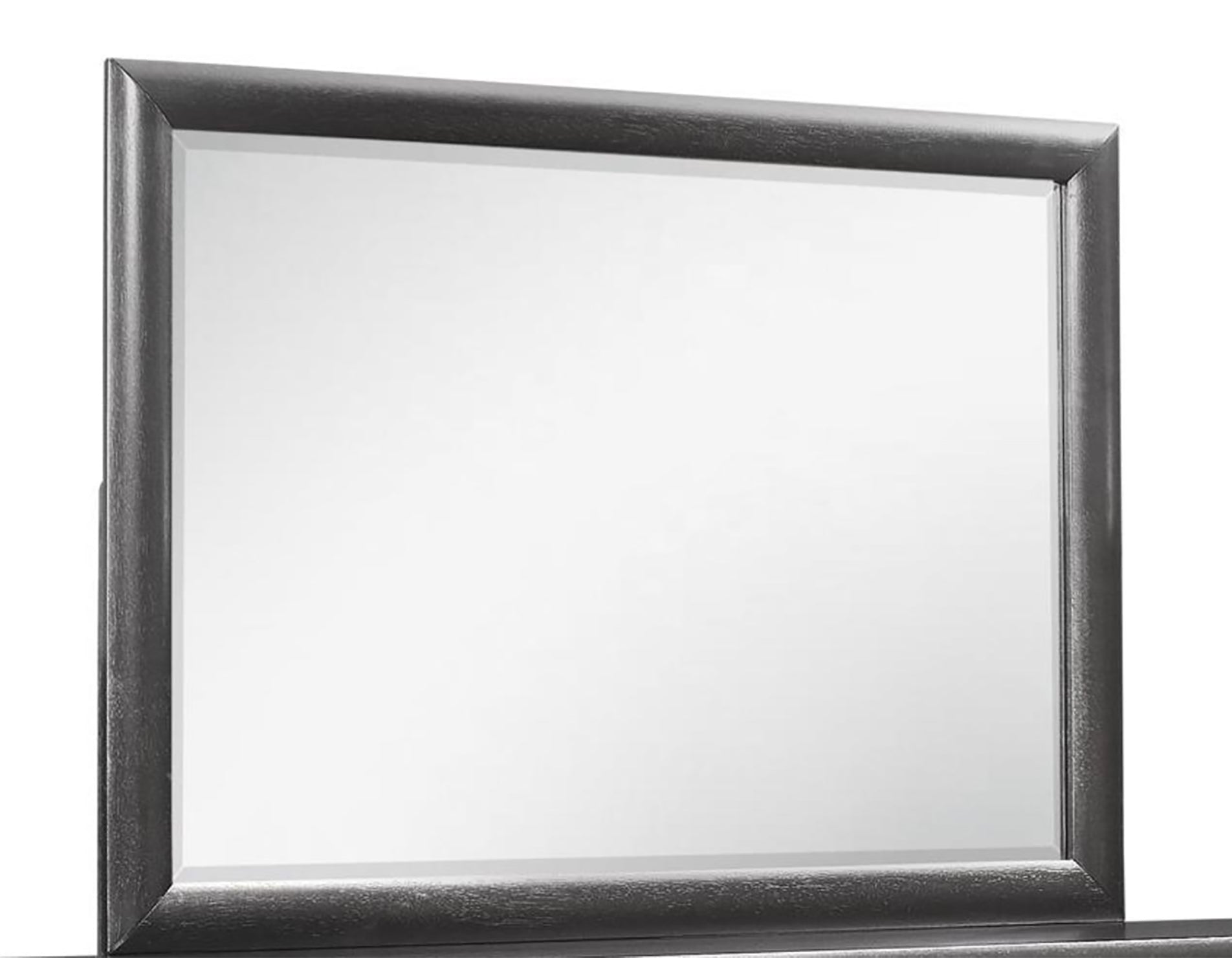 Civic Grey Mirror Gray Solid Wood Mdf