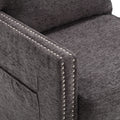 United Modern Chenille Fabric Loveseat, 2 Seat Upholstered Loveseat Sofa Modern Couch Dark Gray Chenille 2 Seat
