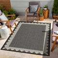 Sunshine Gc Har2014 Anthracite 2 Ft. 7 In. X 7 Ft. 3 In. Indoor Outdoor Area Rug Anthracite Polyester Polypropylene