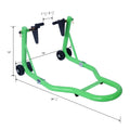 Motorcycle Stand 1000Lb Sport Bike Front And Rear Wheel Lift Swingarm Paddock Stands Black U Green Green Steel