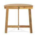 Westmont Half Round Bistro Table, Natural Natural Acacia Wood