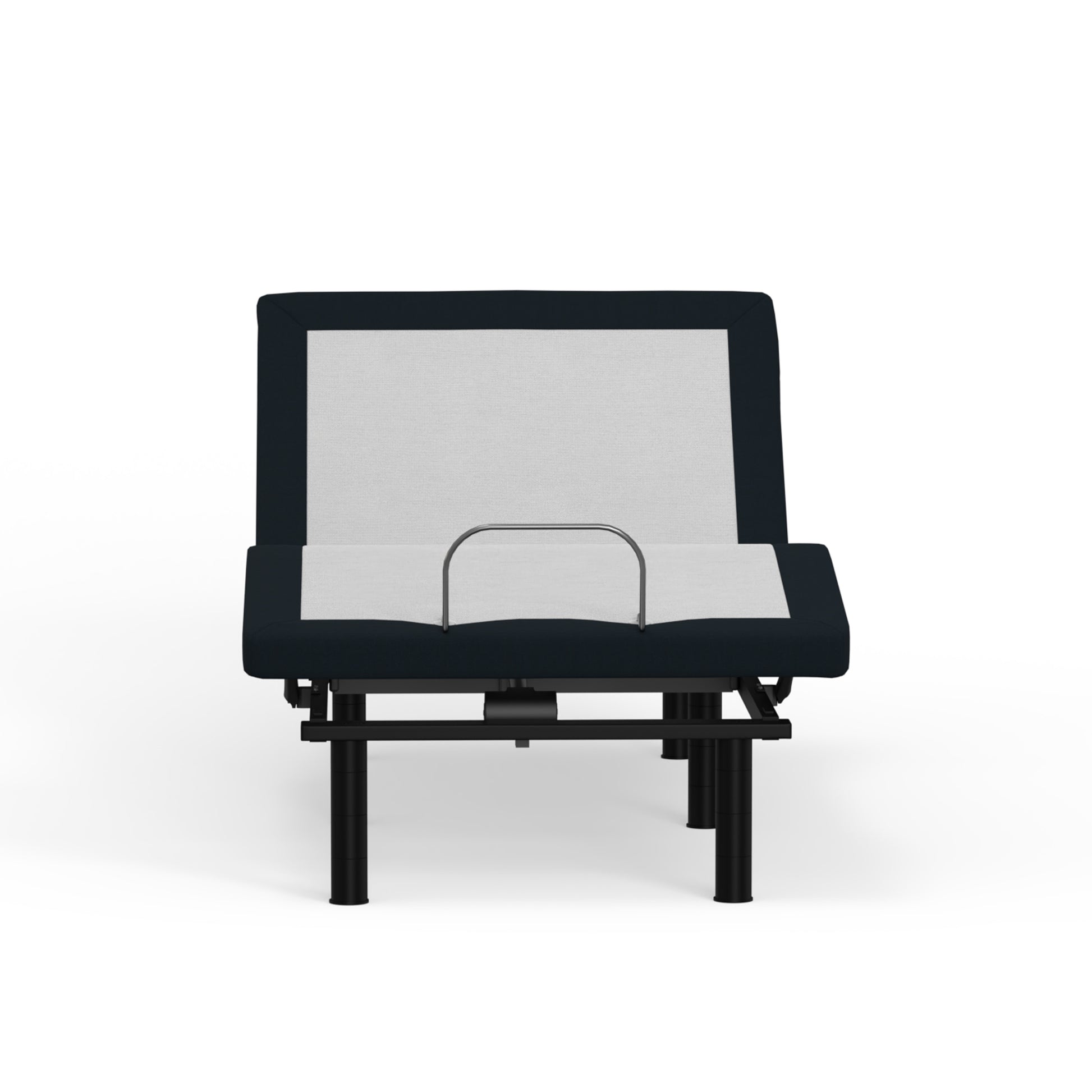 Model P2 Adjustable Base Twin Long: Massage, Usb, Led Night Light, Zero Clearance Twin Xl White Charcoal Metal