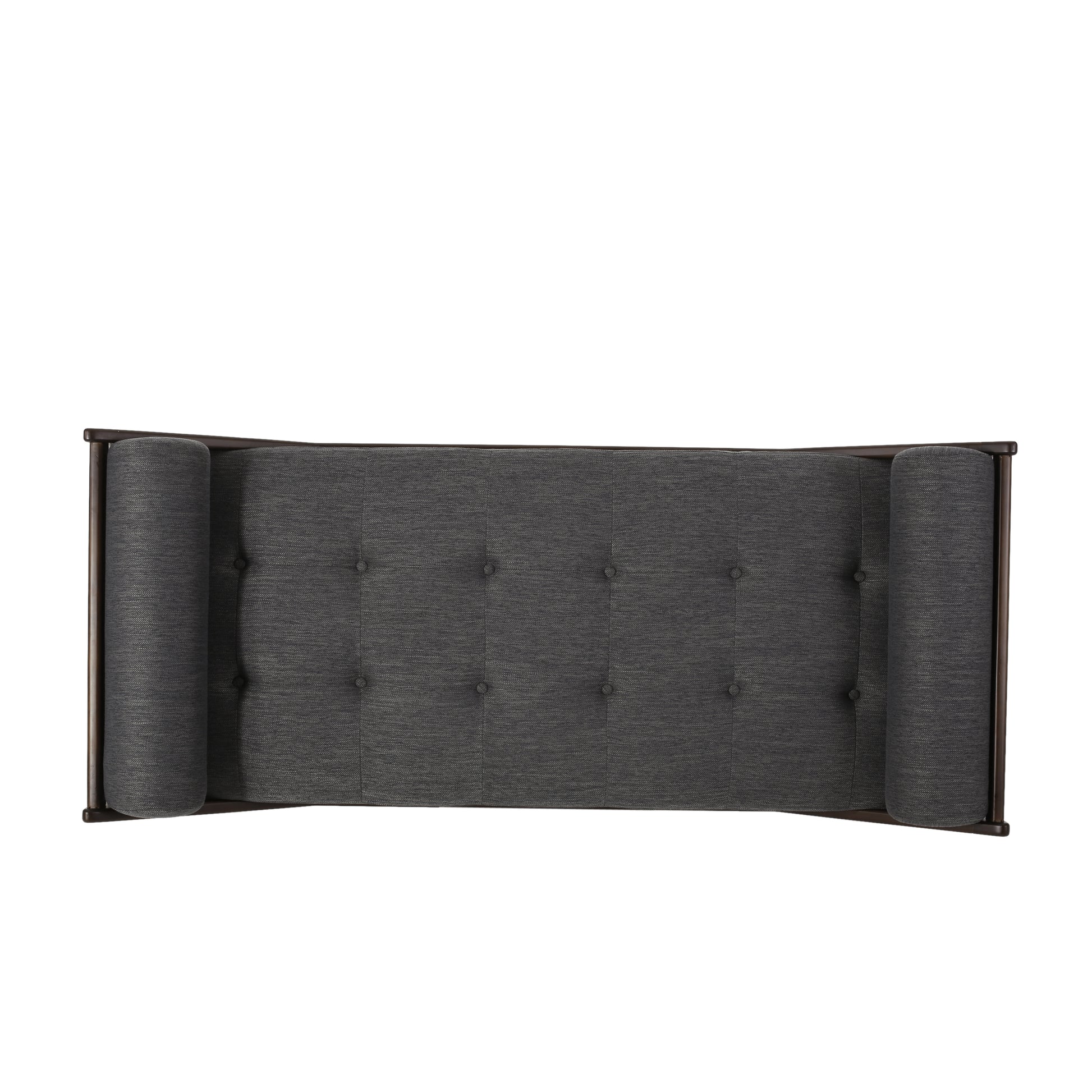 Chaise Lounge Charcoal Fabric