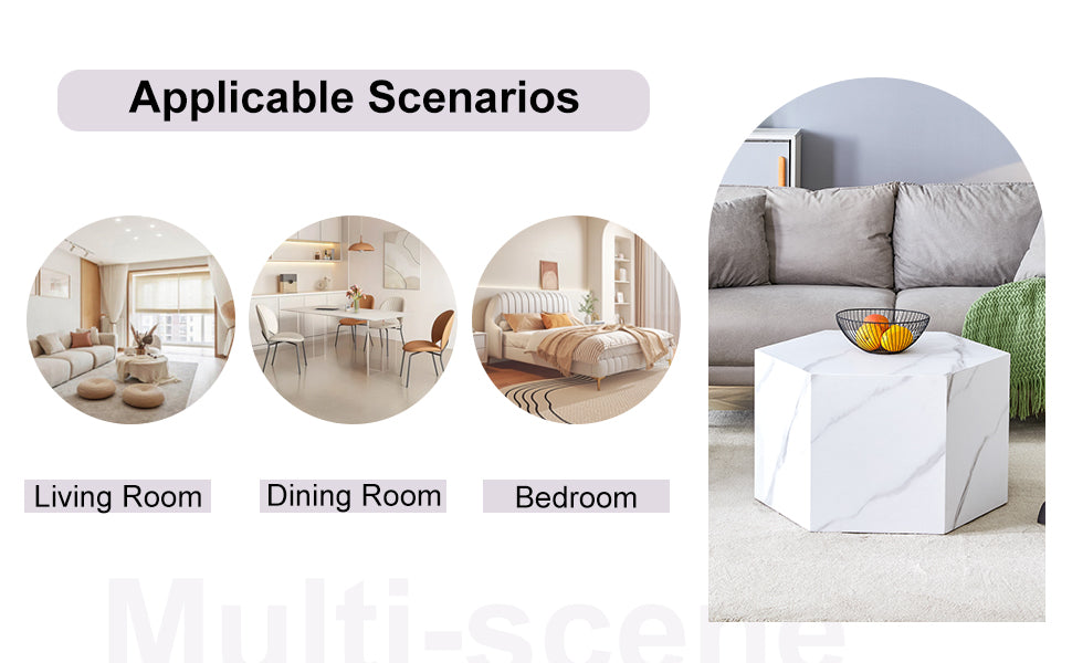 Modern Mdf Coffee Table, With Complex Texture Patterns, Style And Texture Coffee Table To Redefine Your Interior Decoration And Enhance Your Living Space, Stylish And Durable Design White Mdf