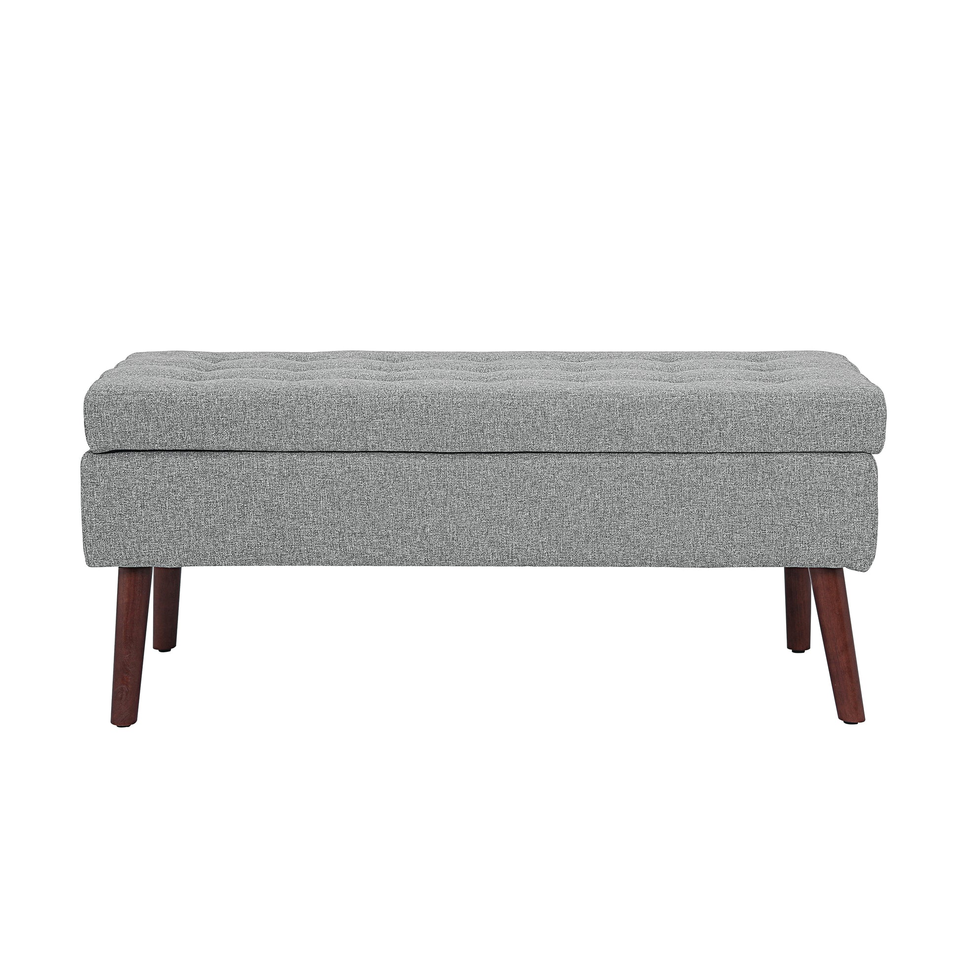 Storage Bench With Storage Bench For Bedroom End Of Bed Bench Foot Of Bed Bench Entryway Bench Storage Ottoman Bench 43.7" W X 18.1" D Grey Linen Bench Grey Flip Top Linen