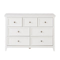 Modern 7 Drawers Dresser 7 Drawers Cabinet,Chest Of Drawers Closet Organizers And Storage Clothes Storage Drawers Cabinet For Living Room, Farmhouse Dresser Organizer White White Mdf