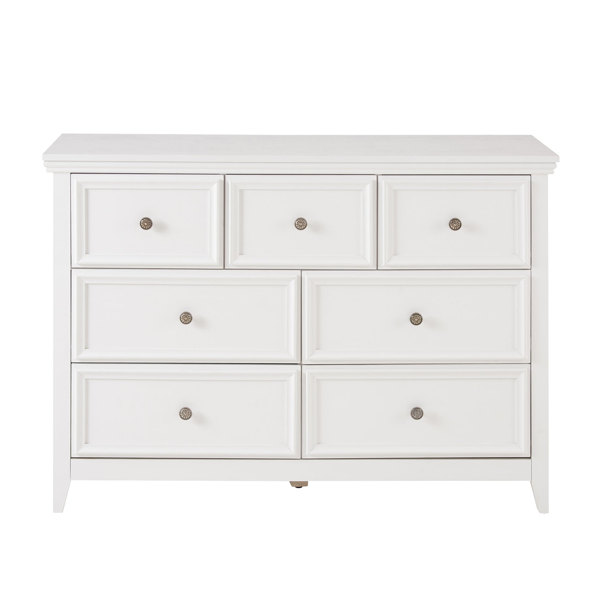 Modern 7 Drawers Dresser 7 Drawers Cabinet,Chest Of Drawers Closet Organizers And Storage Clothes Storage Drawers Cabinet For Living Room, Farmhouse Dresser Organizer White White Mdf