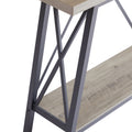70.9 Inch Extra Long Sofa Table, Console Behind Sofa, Entryway Table With 2 Tier Storage Shelves For Hallways, Living Rooms,Foyers,Entryways,Banquet Rooms,Rustic Gray And Black, 70.9 L X 11.8