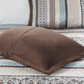 5 Piece Reversible Jacquard Bedspread Set Blue Queen Queen Blue Cotton
