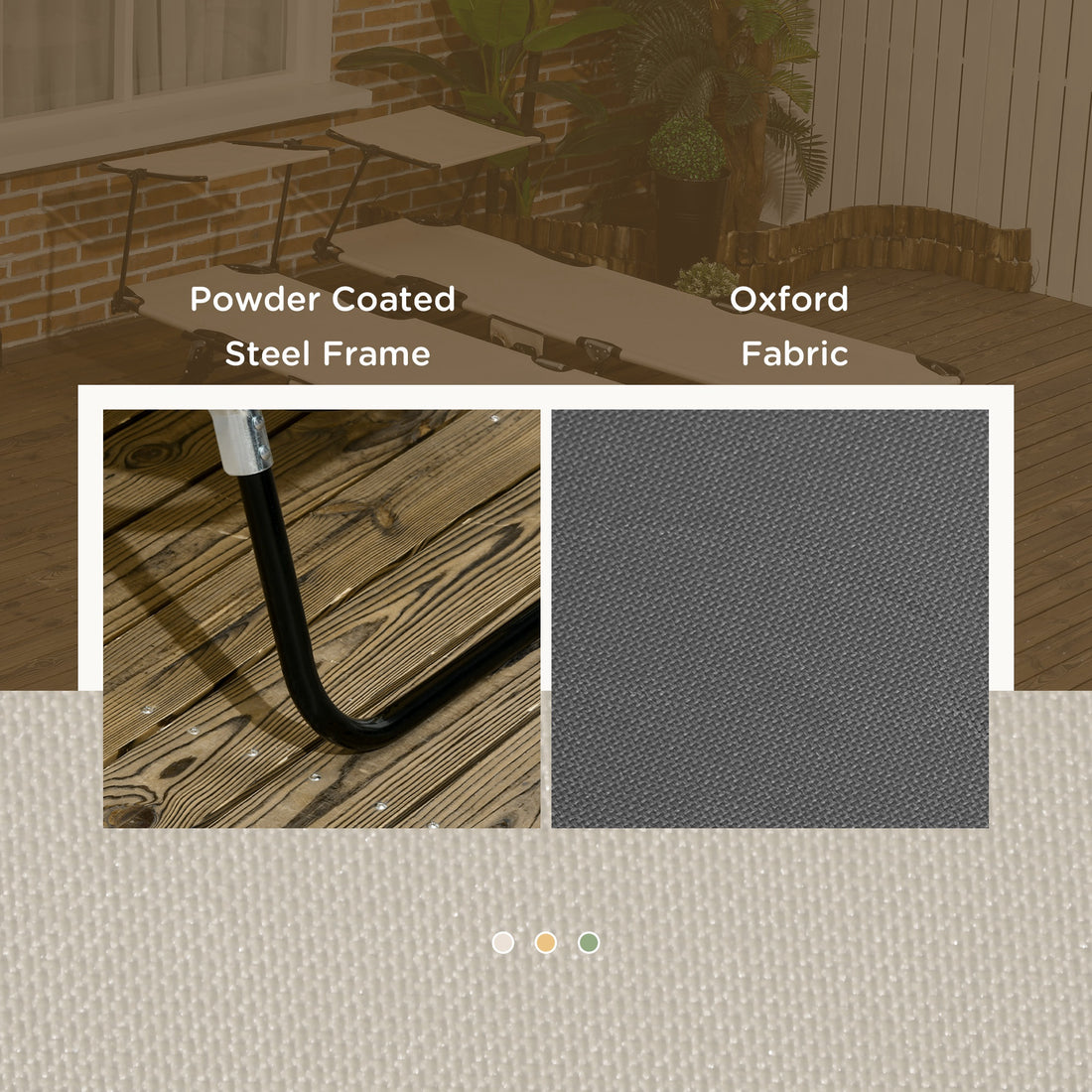 Outsunny Folding Chaise Lounge Pool Chairs, Outdoor Sun Tanning Chairs With Canopy Shade, Reclining Back, Steel Frame And Side Pocket For Beach, Yard, Patio, Dark Gray Dark Grey Steel