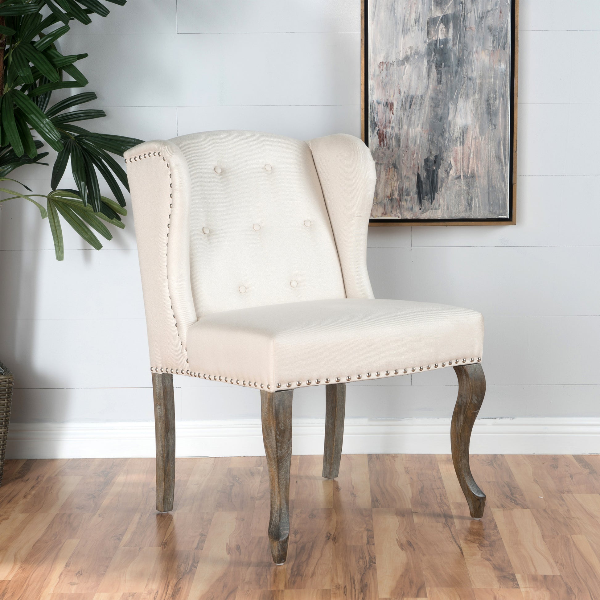 Kd Single Chair Beige Fabric