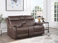 Valencia 3 Piece Dual Power Reclining Living Room Set Dark Brown Dark Brown Faux Leather