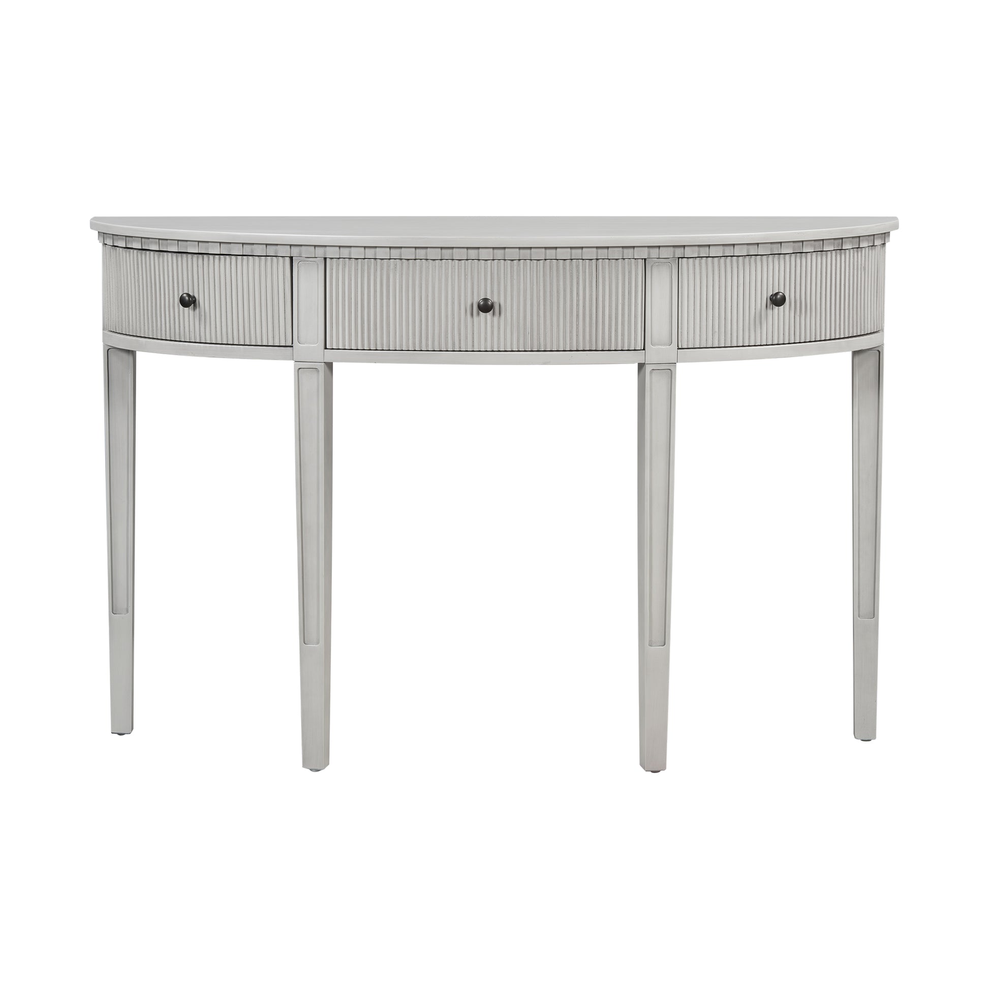 Distinctive Features Of Pine Veneer Console Table With Vertical Stripe Drawer Fronts And Four Legs Antique White Primary Living Space Antique,Minimalist Drawers Mdf