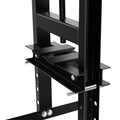 6 Ton Hydraulic Shop Floor Press, With Pressure Gauge Steel H Frame Shop Press With Steel Plates Adjustable Working Table, Black Black Steel