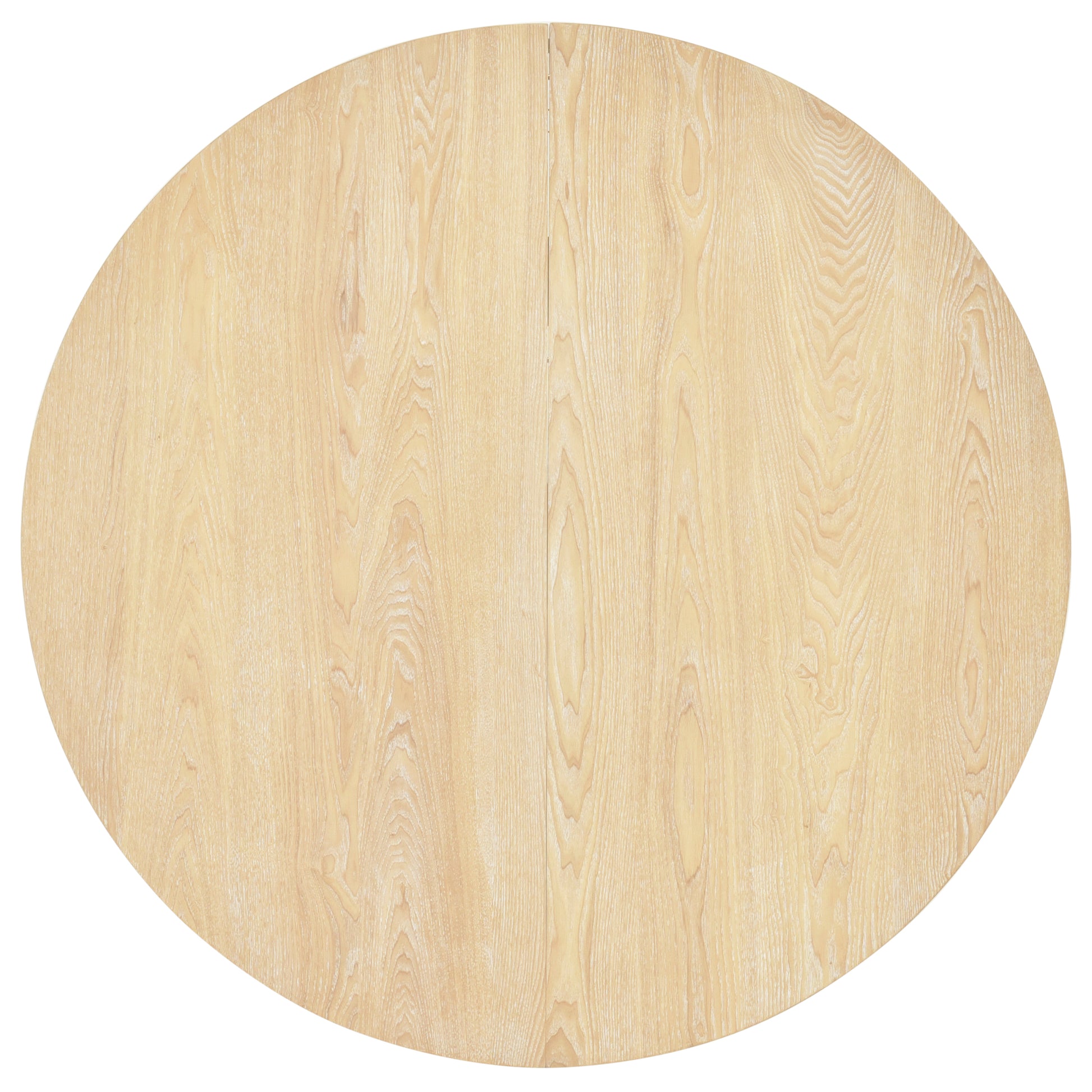 5 Piece Rustic Round Pedestal Extendable Dining Table Set With 15.7" Removable Leaf And Simple Dining Chirs For Small Places, Natural Wood Dining Room Extendable Rubberwood Oval Dining Table With Chair Wood Wood Natural Seats 4 Removable Leaf Farmhouse