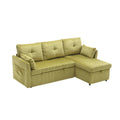 United We Win Furniture, Modular L Shaped Sofa, Modular Long Sofa With Reversible Chaise Lounge, Sofa Bed, Sleeper Sofa, Modular Sofa Combination With Storage Seats. Olive Velvet 3 Seat