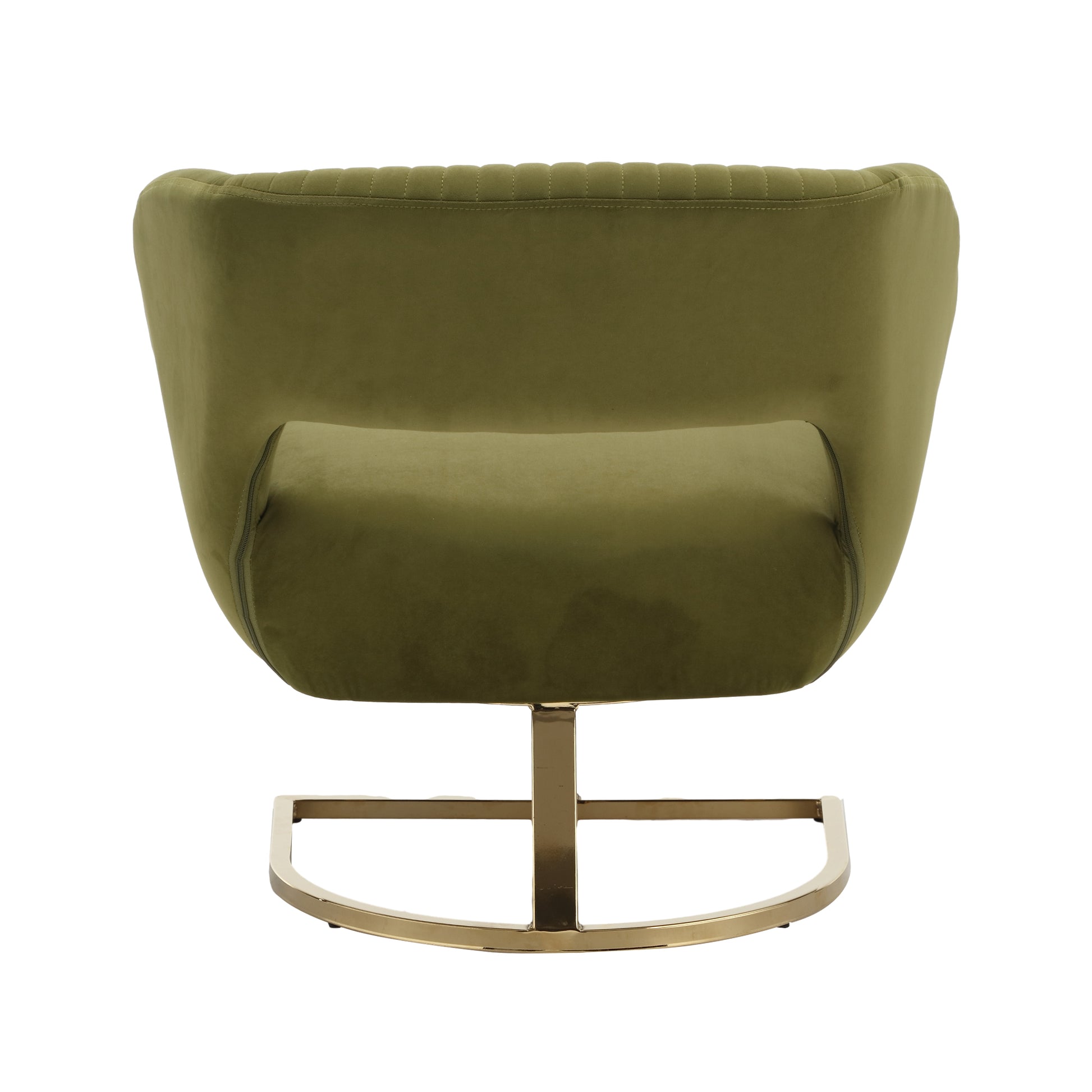 Coolmore Upholstered Tufted Living Room Chair Textured Linen Fabric Accent Chair With Metal Stand Olive Velvet