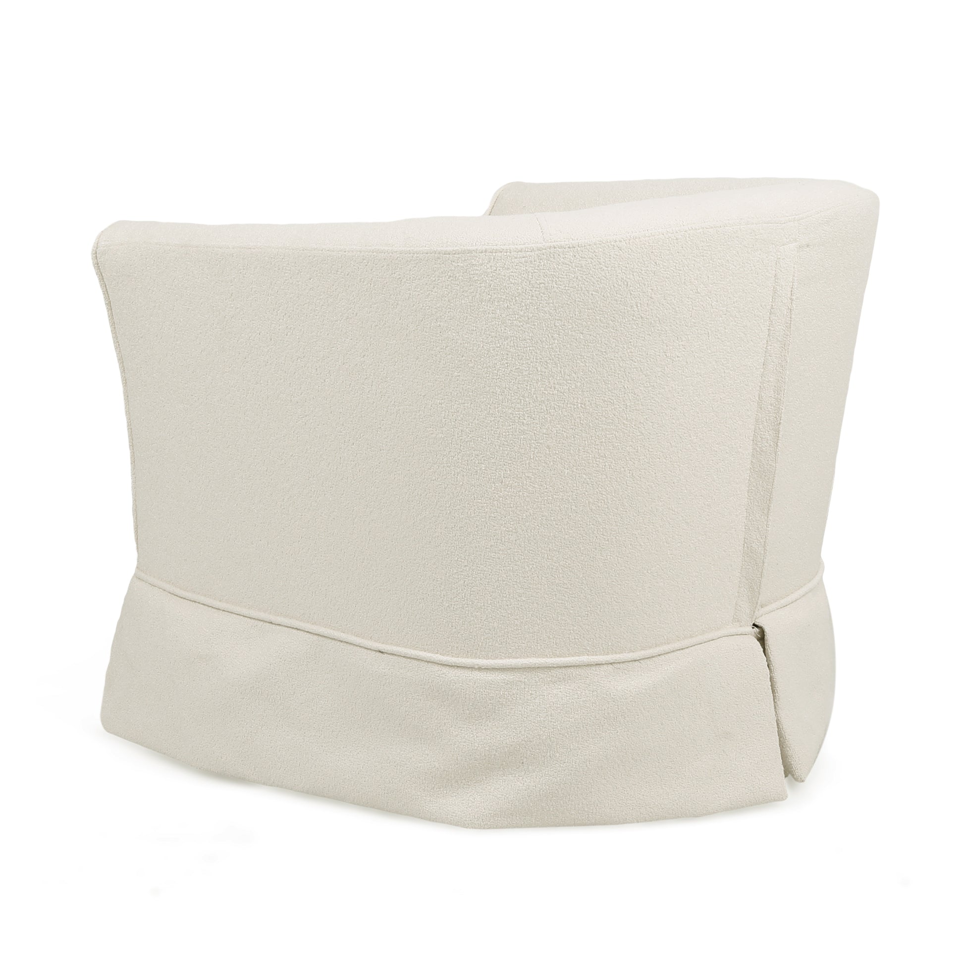 Swivel Chair White Fabric