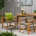Hampton Wood And Wicker Dining Chair Set Of 2 Natural Stained Pe Rattan Iron