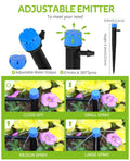 100Ft Drip Irrigation Kit Plant Watering System 8X5Mm Blank Distribution Tubing Diy Automatic Irrigation Equipment Set For Garden Greenhouse Flower Bed Patio Lawn Black Brass