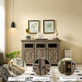 Farmhouse Sideboard Buffet Cabinet With Storage With 3 Doors, Kitchen Storage Cabinet, Coffee Bar Cabinet With Adjustable Shelf For Kitchen, Living Room, L53''*W15.35