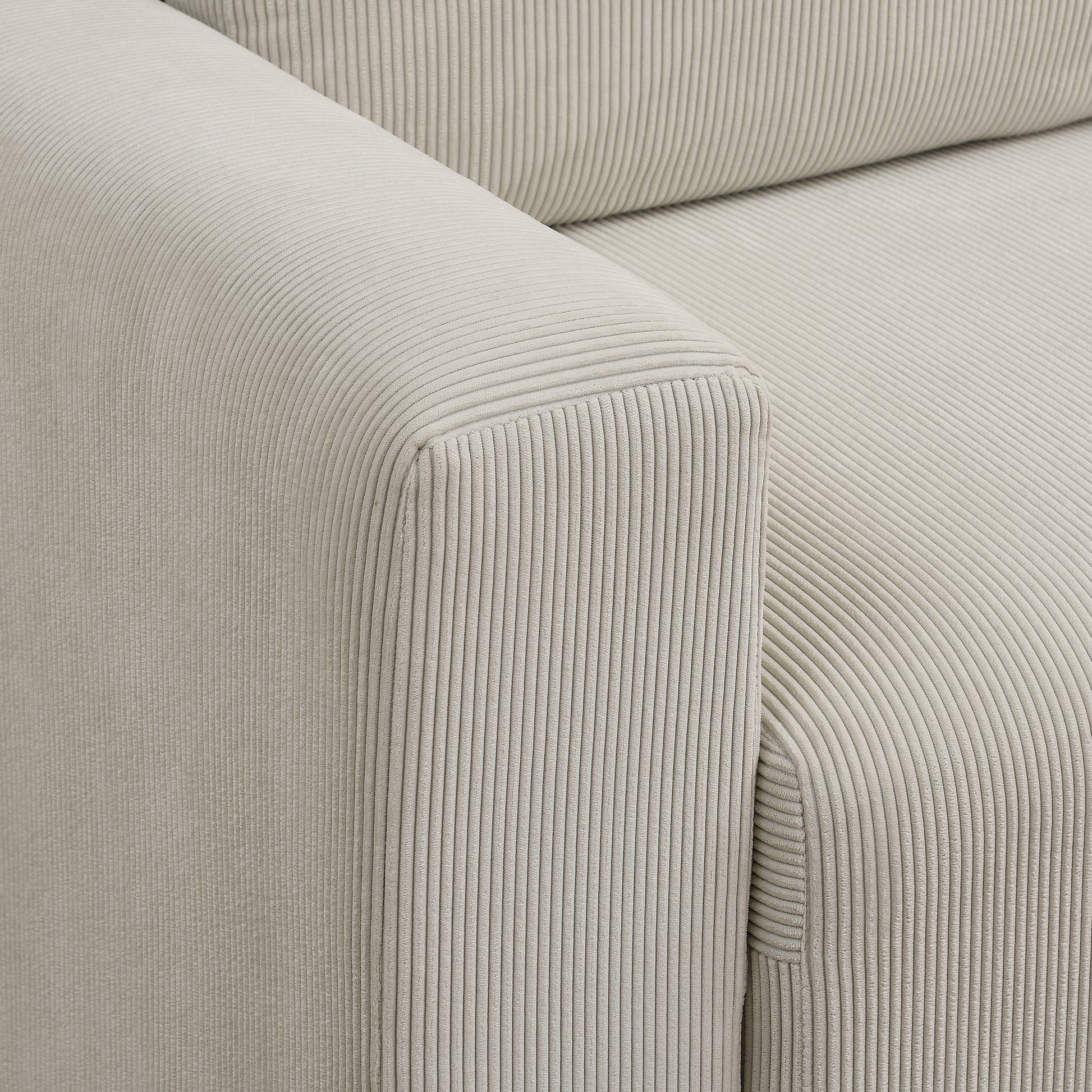 Modular Corduroy Upholstered 3 Seater Sofa Bed With Storage For Home Apartment Office Living Room, Free Combination, L Shapedbeige Beige Wood Primary Living Space Medium Soft Pillow Back Eucalyptus Square Arms Foam Corduroy 3 Seat