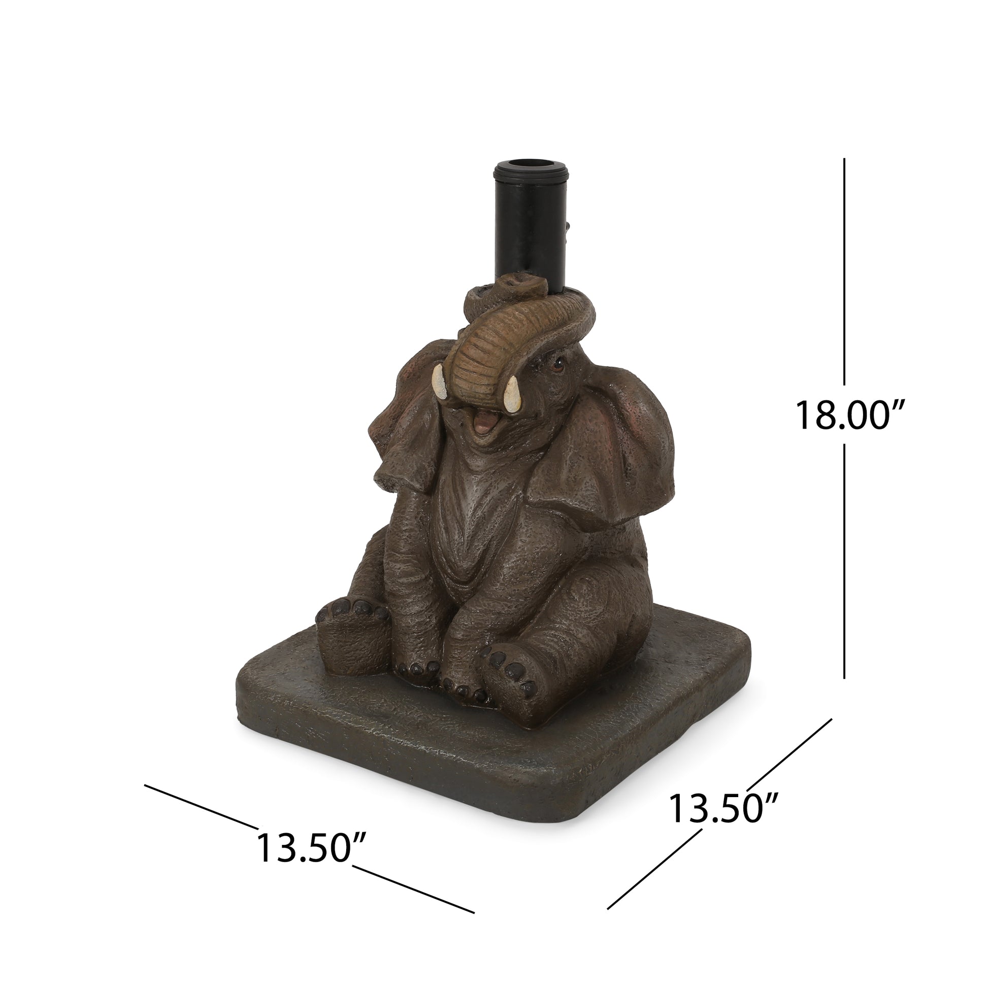 Elephant Umbrella Base Gray Concrete