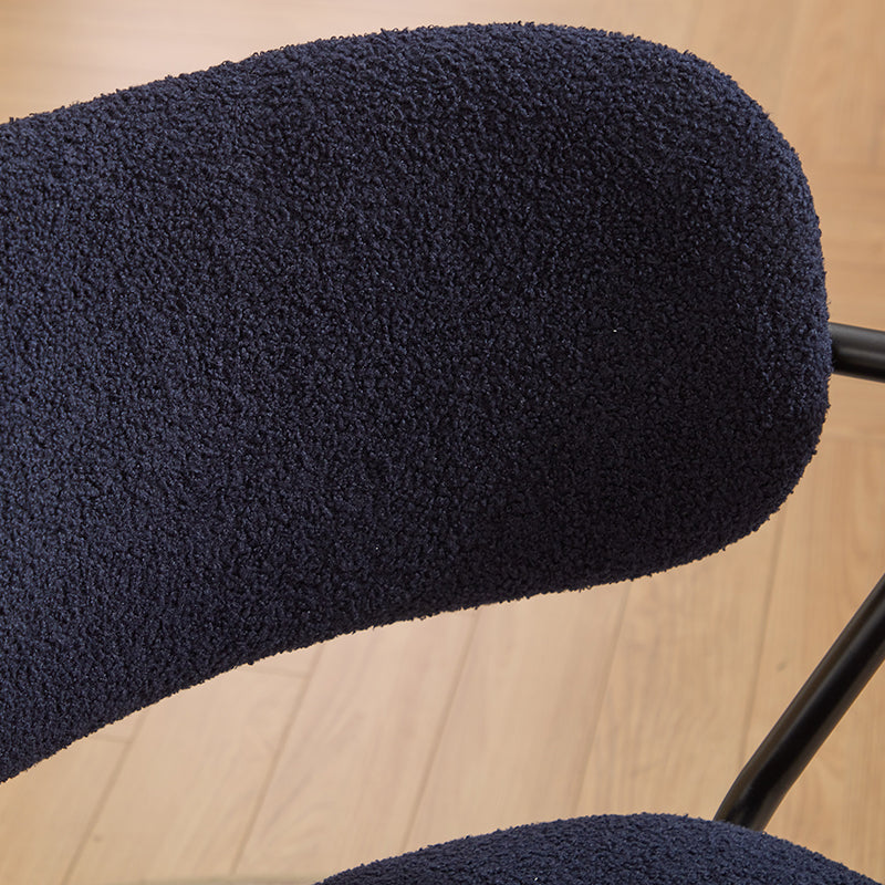 Sty Home Office Chair Ergonomic Desk Chair With Wheels Height Adjustable Desk Chair With Wooden Armrest For Home Office Teddy Fleece Blue 1Pc Blue Sherpa