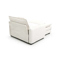 Single Deep Seat Sofa With Footstool With One Pillow, Suitable For Living Room And Bedroom, Club Multiple Occasions,White Corduroy White Corduroy 1 Seat
