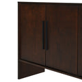 4 Door Large Storage Retro Sideboard With Adjustable Shelves And Long Handles For Kitchen, Dining Room And Living Room Espresso Espresso Mdf