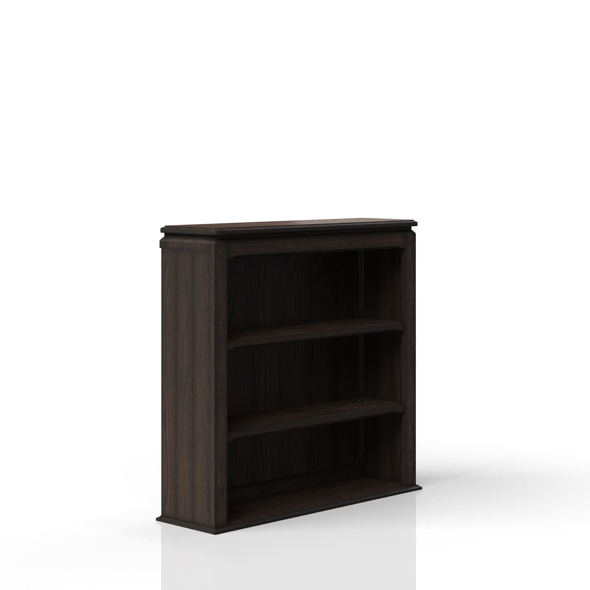 Chocolate Two Shelf Bookcase Hutch Chocolate Solid Wood Mdf