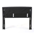 Upholstered Wingback Headboard, Button Tufted Upholstery, Sturdy Structure, King Size, Black Black Fabric