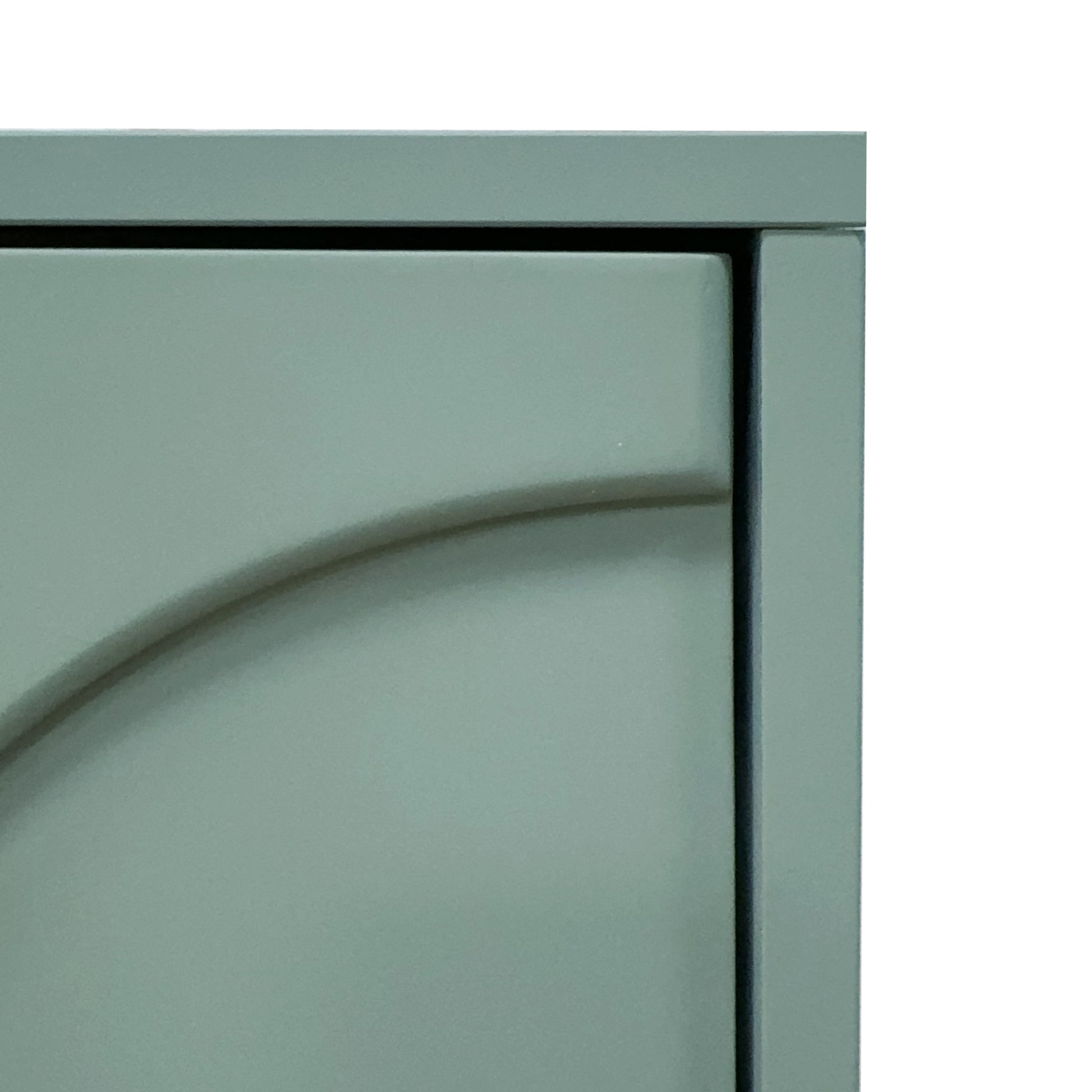 Accent Cabinet Lacquered Wooden Cabinet With 4 Glass Doors Sideboard Buffet Server Cabinet Storage Cabinet, For Living Room, Entryway, Hallway, Office, Kitchen And Dining Room, Mint Green Lacquered