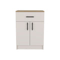 Mayorca Multistorage Pantry Cabinet, One Drawer, Two Interior Shelves Ivory Natural Oak Light Brown Particle Board