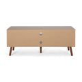 Tv Stand White Walnut 40 49 Inches Wood