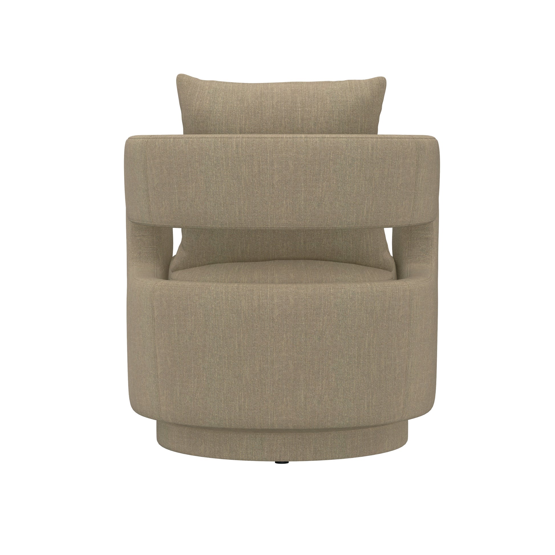 Supe Tan Swivel Chair Tan Foam Engineered Wood